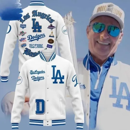 Discover Dodgers 8 Times World Series Champions Limited Baseball Jacket