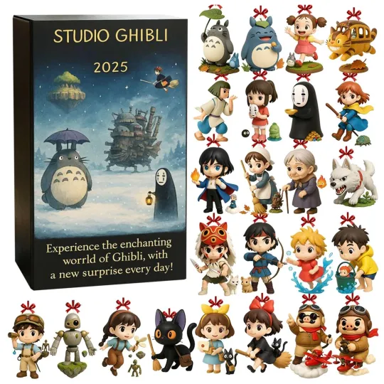 Classic Studio Ghibli Anime Advent Calendar 2025 2D Acrylic Anime Christmas Advent