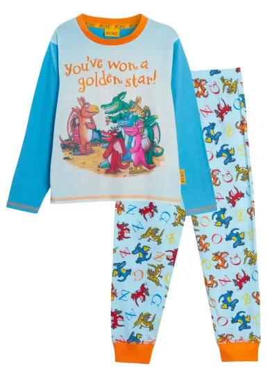 Discover Kids Zog the Dragon Pyjamas Boys Full Length Pjs Girls Nightwear Set Loungewear