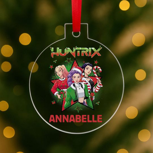 Discover Personalized KPOP Ornament 2025, KPOP Christmas Keepsake, Huntrix Ornament, Mira Rumi Zoey Ornament, Demon Hunters Ornament, Gift For Her