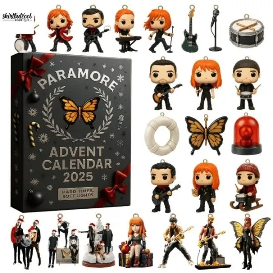 Discover Rock Band Inspired Hard Times Soft Lights 2025 2D Acrylic Advent Calendar 24-Day Gift