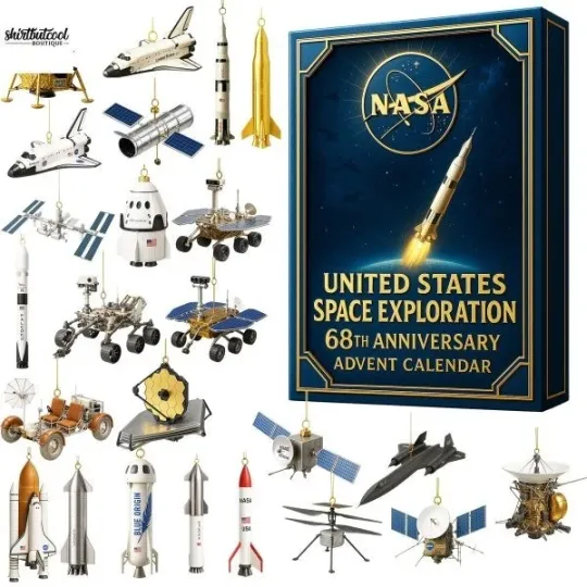 Discover Space Exploration Inspired 68th Anniversary 2025 2D Acrylic Advent Calendar Gift