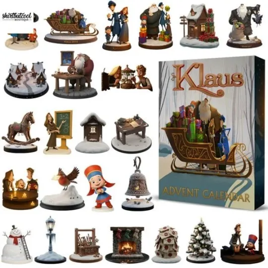Discover Animated Movie Inspired 2025 2D Acrylic Klaus Advent Calendar 24-Day Holiday Gift