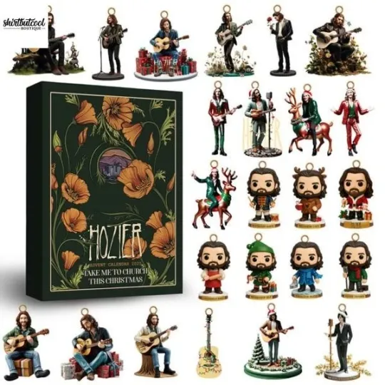 Discover Music Artist Inspired 2025 2D Acrylic Hozier Advent Calendar 24-Day Holiday Gift