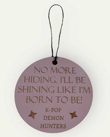 Discover K-Pop Movie Holiday Ornament, K-pop Demon Song Lyrics Quote, Huntrix K-pop Fan Gift