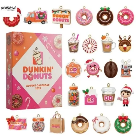 Discover Coffee & Donut Inspired 2025 2D Acrylic Advent Calendar 24-Day Holiday Countdown Gift