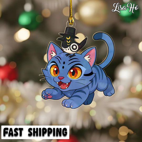 Discover Derpy Christmas Tree Tiger Kpop Demon Hunters Acrylic Ornament, Huntrix Ornament