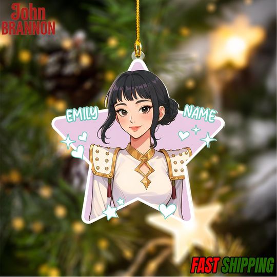 Discover Personalized Name KPOP Ornament, KPOP Christmas Keepsake, Huntrix Ornament