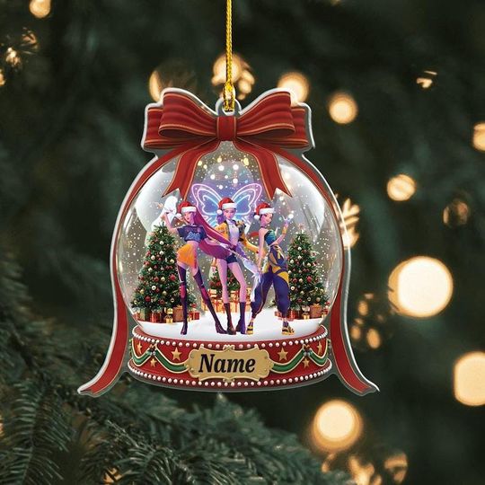 Personalized Demon Hunters Ornament, Huntrix Christmas Ornament