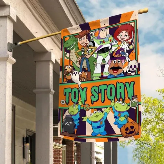 Discover Pixar Toy Story Characters You've Got A Friend In Me Halloween Garden Flag, Gift For Fan