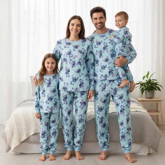 Discover Disney Lilo & Stitch Christmas Pajama Set for Adults