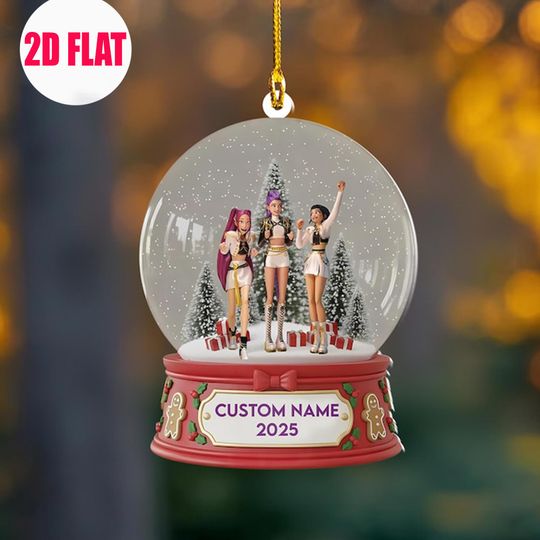 Discover Personalized Name KPOP Ornament, KPOP Christmas Keepsake, Huntrix Ornament