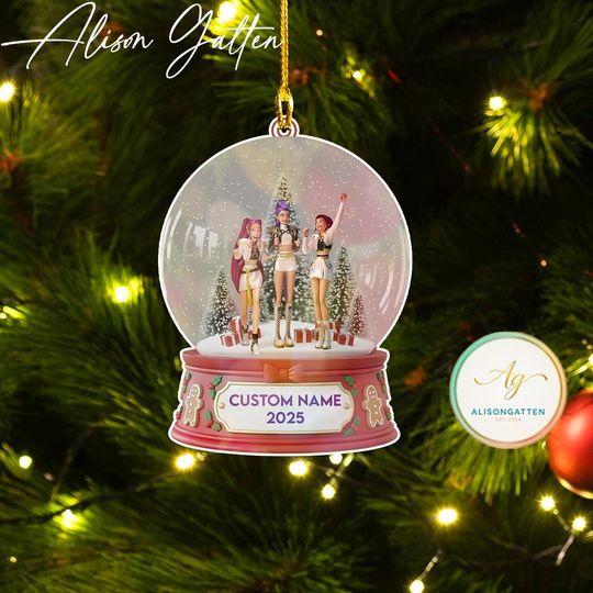 Discover Personalized Name Huntrix KPOP Ornament Ornament, KPOP Christmas Keepsake