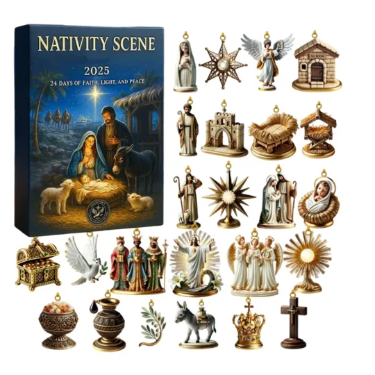 Path To Bethlehem Advent Calendar 2D Festive Acrylic Decor Countdown Calendar