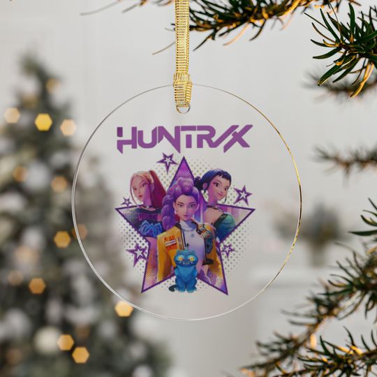 Discover KPop Demon Hunters HUNTRAX Acrylic Ornaments, Fun Holiday Decor