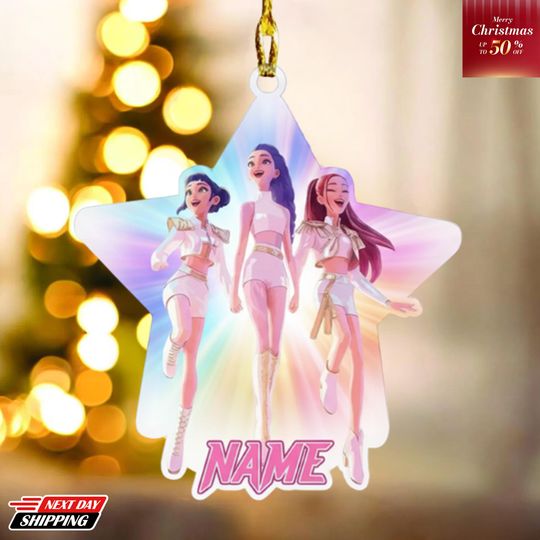 Discover Personalized Huntrix Christmas Ornament, Huntrix Christmas, Kpop Demon Hunter