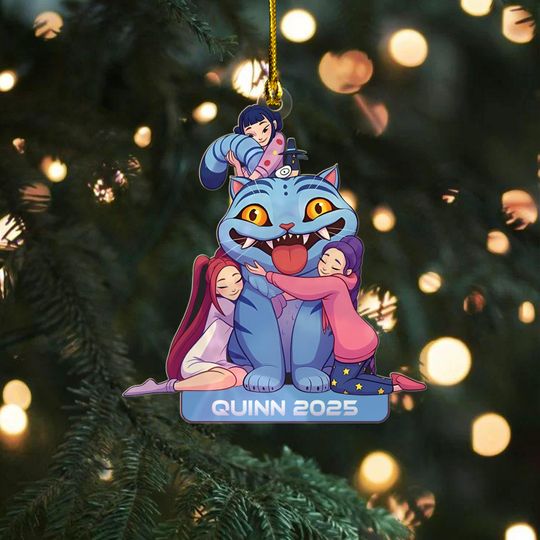 Discover Derpy Kpop Demon Hunter Acrylic Ornament Christmas Custom Huntrix Ornament