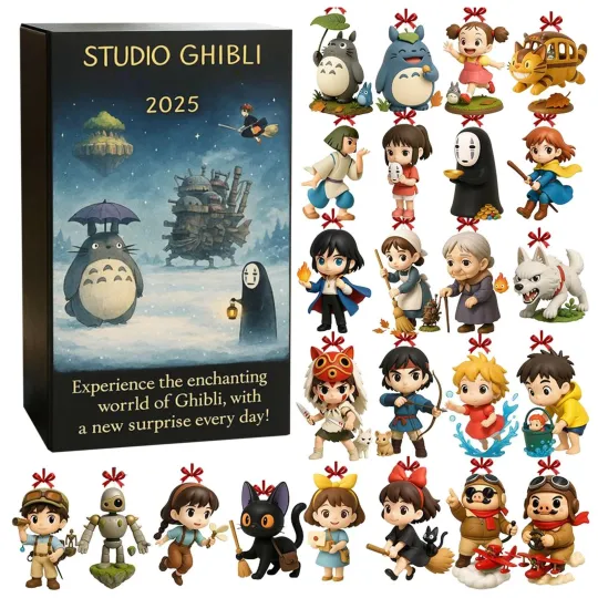 2025 Classic Studio Ghibli Anime Advent Calendar 24 Days Collectibles Decoration