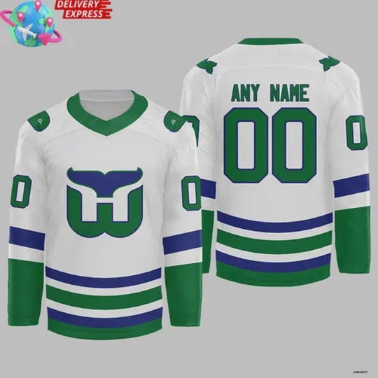 Personalized Hartford Whalers Hockey Shirt Classic Style Fan Gear Hockey Team