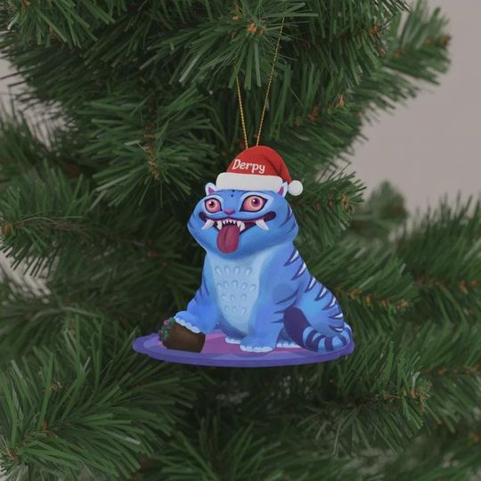 Discover Personalized Derpy Baby's 1st Chrsitmas Ornament, Derpy Huntrix Christmas Ornament