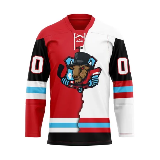 Discover Personalized Bloomington Bison Mix Design Lace Hockey Shirt