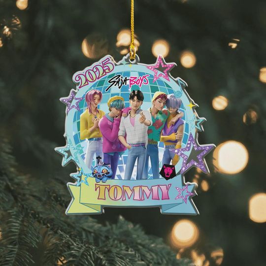 Discover Personalized Demon Hunters Saja Boys Ornament, Huntrix Christmas Ornament