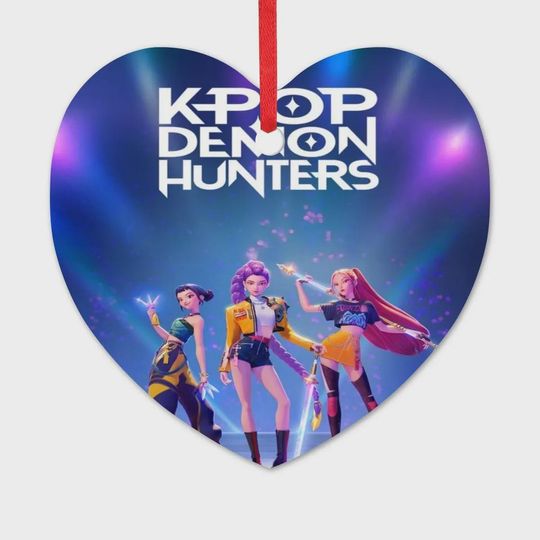Discover K-POP Demon Hunter Huntrix Christmas Ornament | Kpop Holiday Tree Decor | Fan Gift
