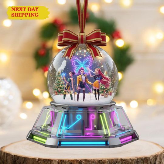 Discover Personalized Kpop Demon Hunters Ornament, Huntrix Christmas Ornament