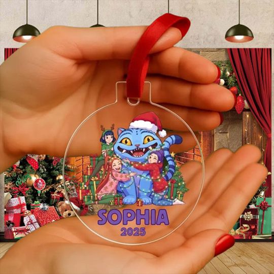 Custom Kpop Demon Hunter Ornament, Personalized Huntrix Christmas Ornament