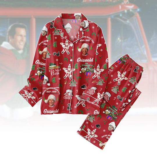 Discover National Lampoon's Christmas Vacation Pajamas, Griswold Family Christmas Sleepwear Set, Funny Holiday Movie Quotes Loungewear Set