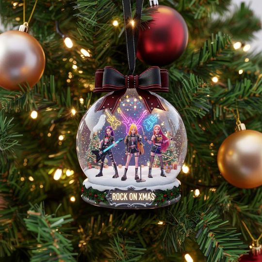 Discover Personalized Demon Hunters Acrylic Ornament, Huntrix Christmas Ornament