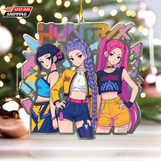 Discover HUNTRIX Kpop Demon Hunter Ornament, Huntrix ornament Acrylic Keepsake