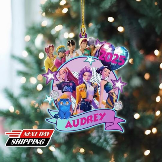 Discover Personalized Name KPOP Ornament, Mira Rumi Zoey Ornament