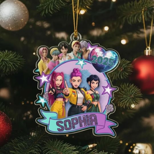 Discover Personalized KPOP Christmas Ornament 2025: Huntrix Acrylic Keepsake