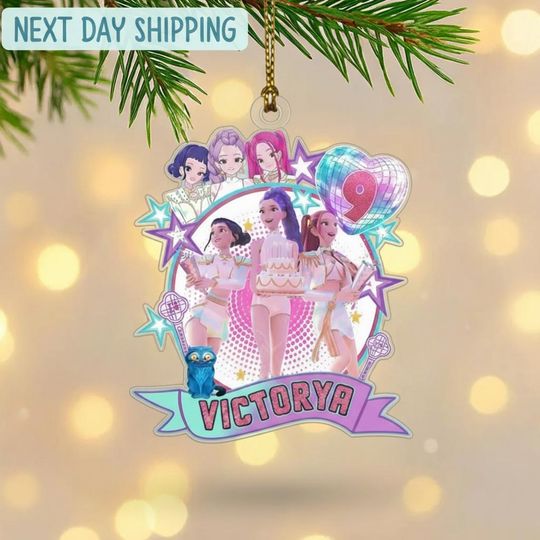 Discover Personalized Name KPOP Ornament, KPOP Christmas Keepsake, Huntrix Ornament