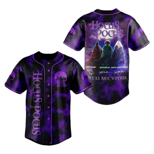 Hocus Pocus We’re Back Witches Sanderson Sisters Baseball Jersey Shirt