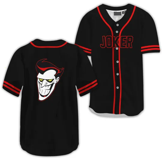 Discover Joker Scary Smile Horror Characters Halloween Baseball Jersey Shirt