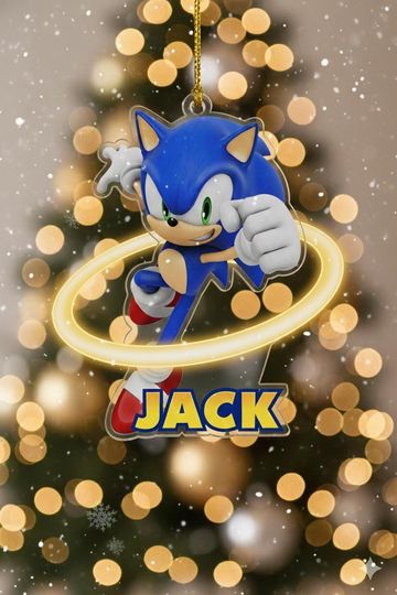 Discover Personalized Sonic Hologram Ornament/Sonic Hedgehog Character Acrylic Ornament/Customized Sonic Ornament/Sonic Christmas Ornament OLIN443