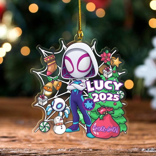 Personalized Spidey And His Amazing Friends Cutout Ornament/Spidey Christmas Acrylic Ornament/Spidey Christmas Ornament Hanging Tree OHY366