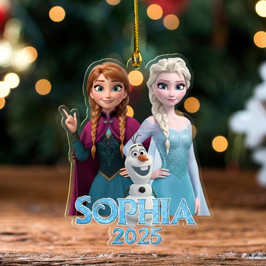 Discover Princess Elsa And Anna Cutout Hologram Ornament/Elsa Frozen Christmas Ornament/Frozen Xmas Ornament/Personalized Frozen Ornament OHY338
