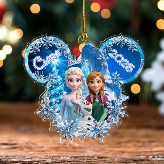 Discover Princess Elsa And Anna Cutout Hologram Ornament/Elsa Frozen Christmas Ornament/Frozen Xmas Ornament/Personalized Frozen Ornament OHY341