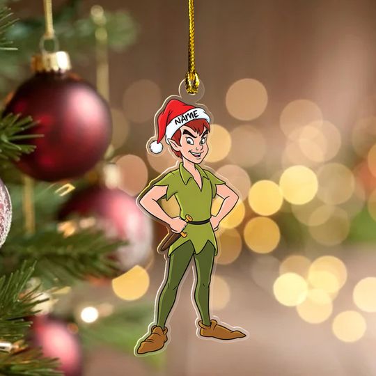 Discover Custom Peter Pan Disney Ornament, Peter Pan Ornament, Tinker Bell Ornament, Wendy Darling Ornament, Disney Holiday Decor Ornament  AXHW09