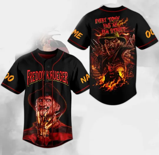 Discover Personalized Freddy Krueger Ever Town Has An Elm Street Baseball Jersey Shirt