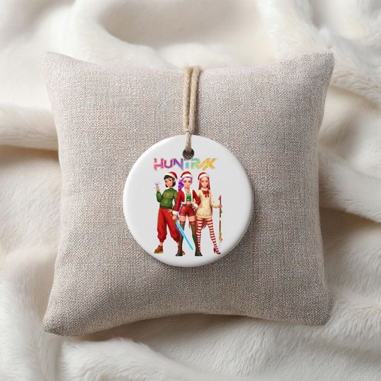 KPOP Huntrix Christmas Ornament, Demon Hunter Fan Custom Holiday Decoration, Printed 2 Sides