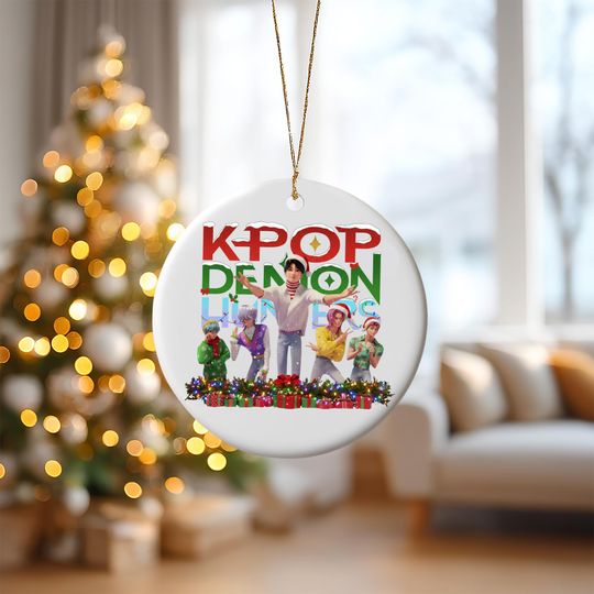 Discover Personalized Demon Hunters 2025 Ornament, Custom Name Christmas Keepsake for Kids, Rumi Mira Zoey Holiday Gift, Printed 2 Sides