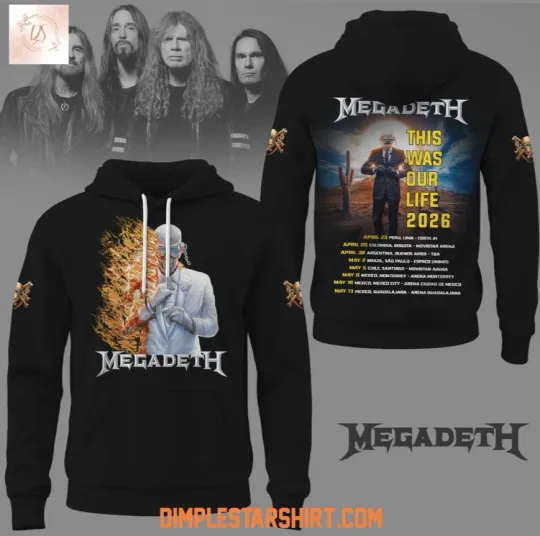 Megadeth This War Our Life 2026 3D Hoodie