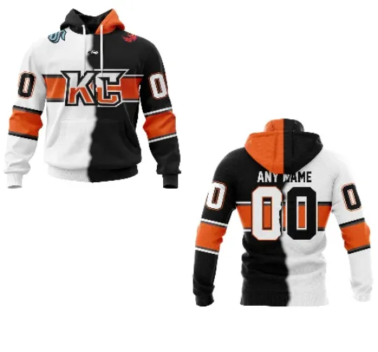 Discover Kansas City Maverick 2025-26 3D Hoodie Custom Name And Number