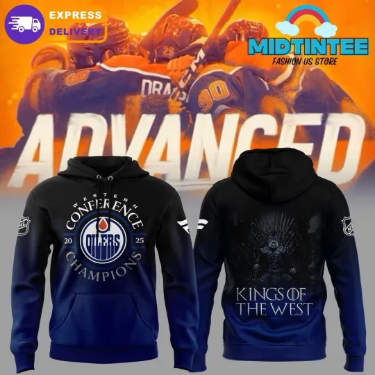 Discover Edmonton Oilers Western Conference Champions 2025 All Over Print 3D Hoodie