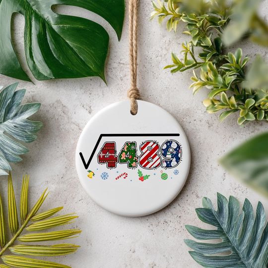 Discover Six Seven Brainrot Meme Ornament, Funny Gen Z Alpha Xmas Gift Christmas 2025, 6 7 Ornament, Gen Z, Printed 2 Sides