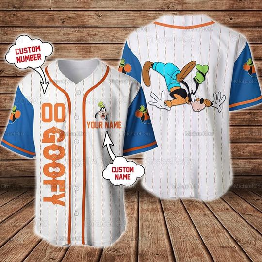 Discover Disney Goofy Baseball Jersey Shirt, Goofy Dog Jersey Shirt, Goofy Baseball Shirt, Goofy Disney Tee, Funny Disney Shirt